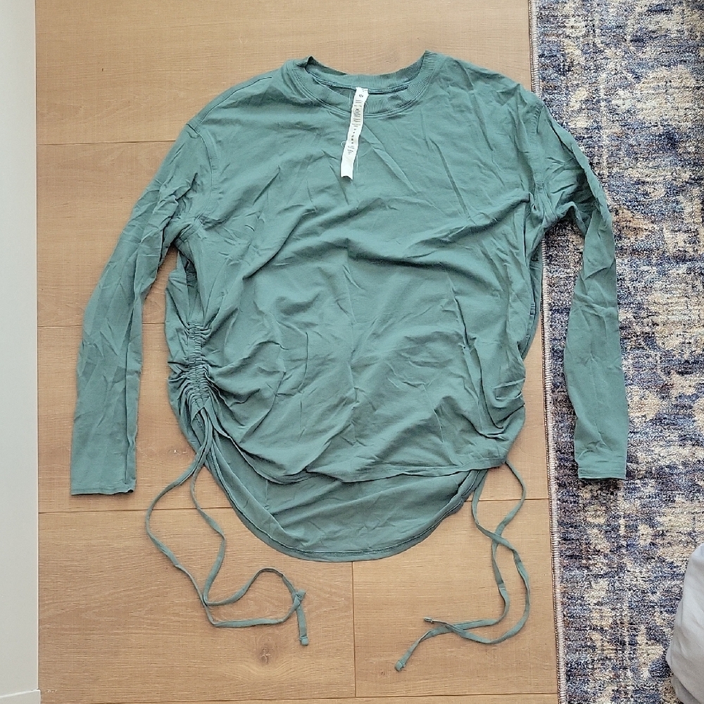 Lululemon Athletica Green Ruched Blouse